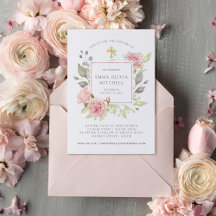 Üppige Rosen | Elegante rosa Blumen-Taufe