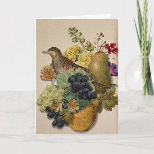 Üppige und farbenfrohe Obst-Grußkarte Karte