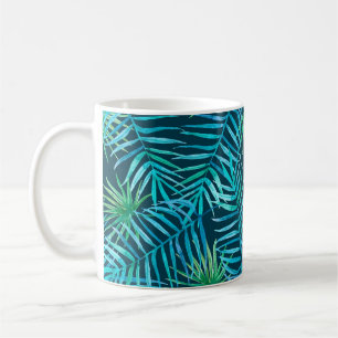 üppige Vegetation tropischer Pflanze aus Dschungel Kaffeetasse