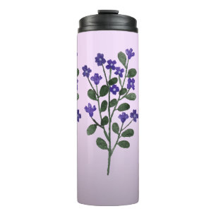 Üppiger Flieder-Blumen-Reisebecher Lila Wildblum Thermosbecher