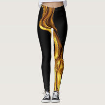 Üppiger Strudel: Flüssiges Gold Schwarze Monochrom