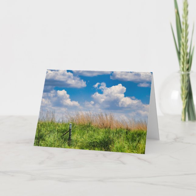 Üppiges Ackerland, Südafrika Feiertagskarte (Vorderseite)