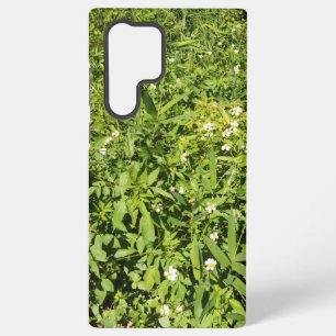 Üppiges grünes Blumenfeld Samsung Galaxy Hülle