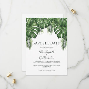Üppiges hawaiianisches Grün Botanisches Reiseziel  Save The Date