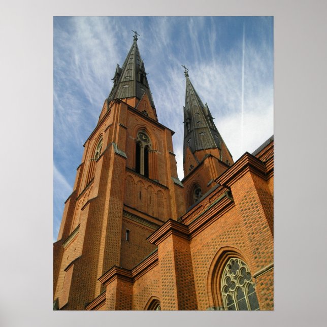 Uppsala-Kathedrale Print Poster (Vorne)