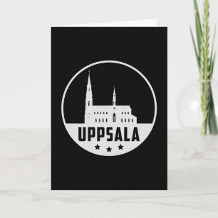 Uppsala Sweden City Skyline Cityscape Geschenk Ide Karte