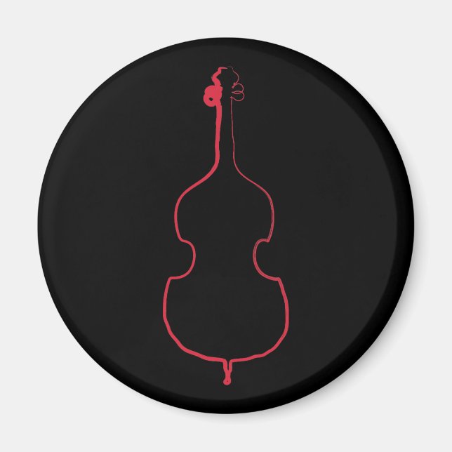 Upright Bass Ink Magnet (Vorne)