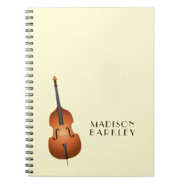 Upright Bass Musician Music Teacher Jazz Band Notizblock