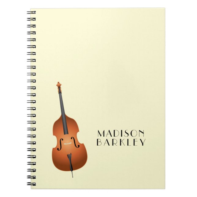 Upright Bass Musician Music Teacher Jazz Band Notizblock (Vorderseite)