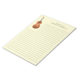 Upright Bass Musician Music Teacher Jazz Band Notizblock