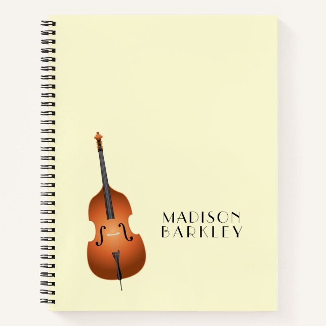 Upright Bass Musician Music Teacher Jazz Band Notizbuch (Vorderseite)