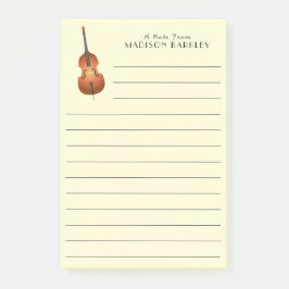 Upright Bass Musician Music Teacher Jazz Band Post-it Klebezettel