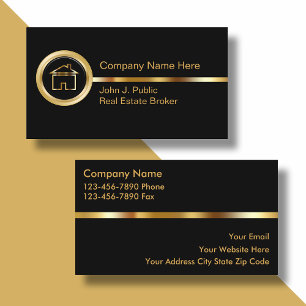 Upscale Real Anwesen Business Cards Visitenkarte