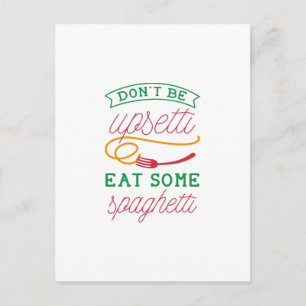 Upsetti Spaghetti Postkarte