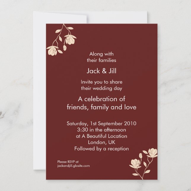 Upsey Dasey (Rost) 12x18 Einladung (Vorderseite)