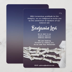 Upsherin First Haircut Jüdischer Junge 3. Geburtst Einladung