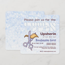 Upsherin First Haircut Jüdischer Junge 3. Geburtst Einladung