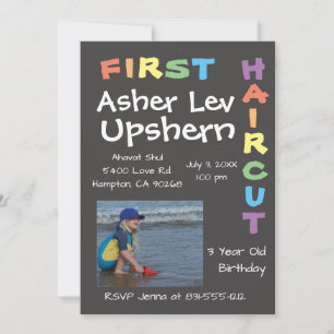 Upshern Upshernish Rainbow Upsherin Einladung
