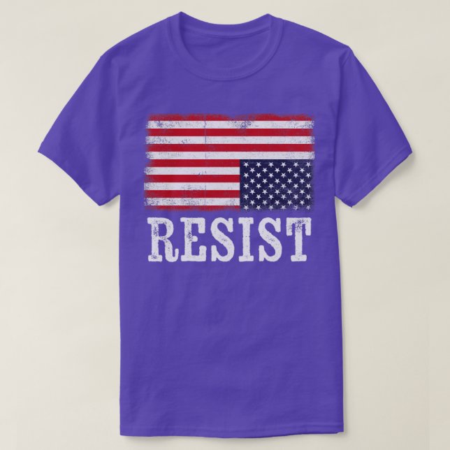 Upside Down American Flag Resist Distress United S T-Shirt (Design vorne)