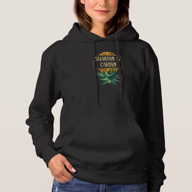 Upside Down Ananas Sharing Kümmre Swinger Hoodie (Vorderseite)