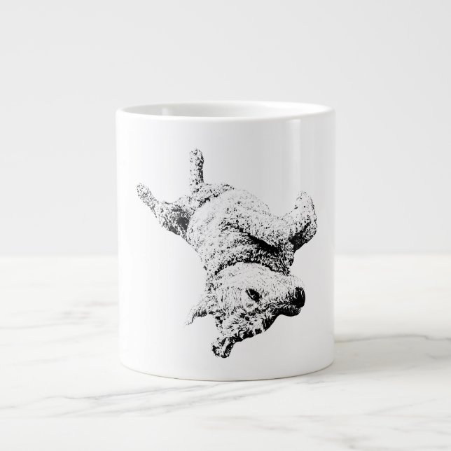 Upside-Down-Freude Jumbo-Tasse (Vorderseite)