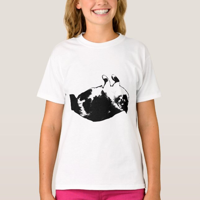 Upside-Down Kitty Fun T-Shirt (Vorderseite)