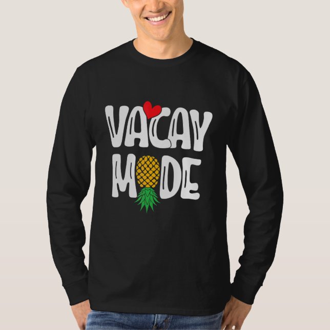 Upside Down Pineapple Sharing Swinger Vacation T-Shirt (Vorderseite)