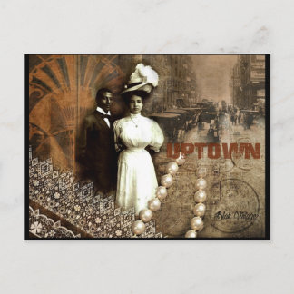 Uptown Blak Vintage Postkarte