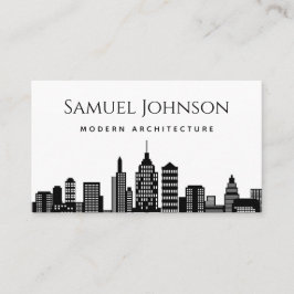 Uptown Downtown City Landschaft Moderne Architektu Visitenkarte