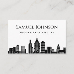 Uptown Downtown City Landschaft Moderne Architektu Visitenkarte