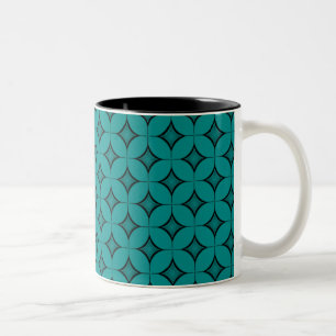 Uptown Retro Tasse, Türkis Zweifarbige Tasse