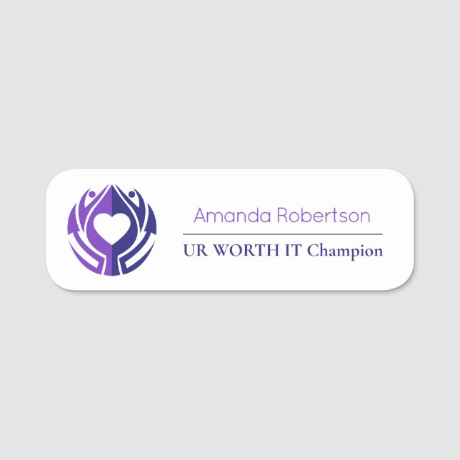 UR Worth It Name Tag Namensschild (Vorderseite)