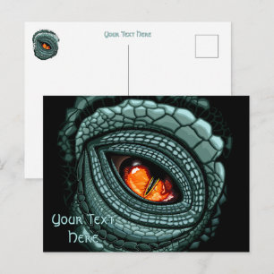 Uraechsen-Raubtier-Auge Postkarte