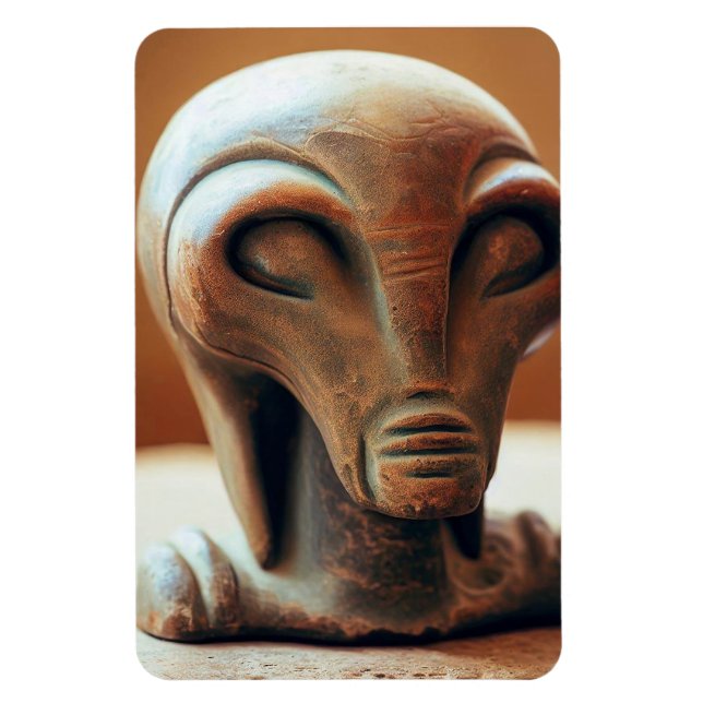 Uralte Alien Statue Magnet (Vertikal)