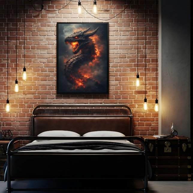 Uralter Drache der Höllenflammen Leinwanddruck (Von Creator hochgeladen)