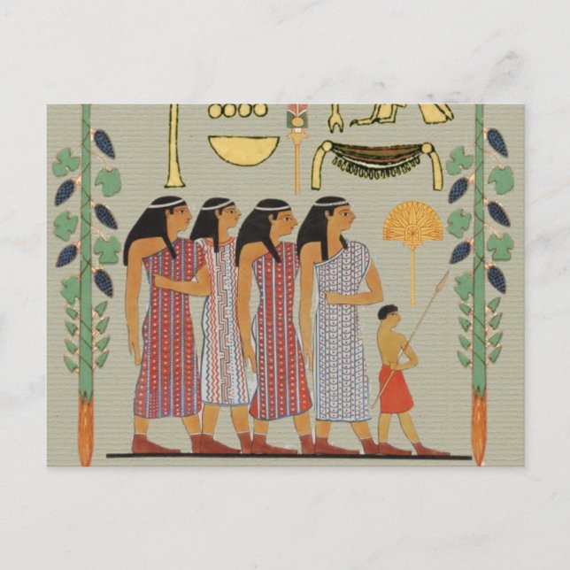 uralter egyptischer Gigant dekoriert farbenfrohe M Postkarte (Vorderseite)