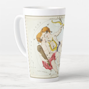 Urania Mirror Gemini Constellation Antique Print Milchtasse