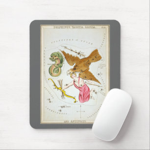 Urania's Mirror, Vintage Astronomiekarte des Himme Mousepad