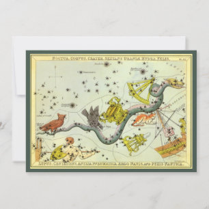 Urania's Spiegel, Vintage-Astronomie-Himmelsatlas Einladung