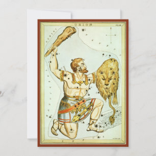 Urania's Spiegel, Vintage-Astronomie-Himmelskarte Einladung