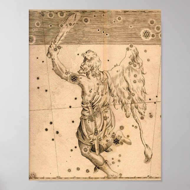 Uranometria Orion Johann Bayer Poster (Vorne)