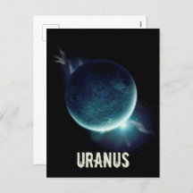 Uranus blauer Planet 3D-Universum-Darstellung