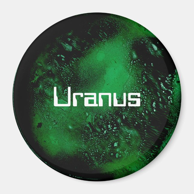 Uranus Grüner Planet Magnet (Vorne)