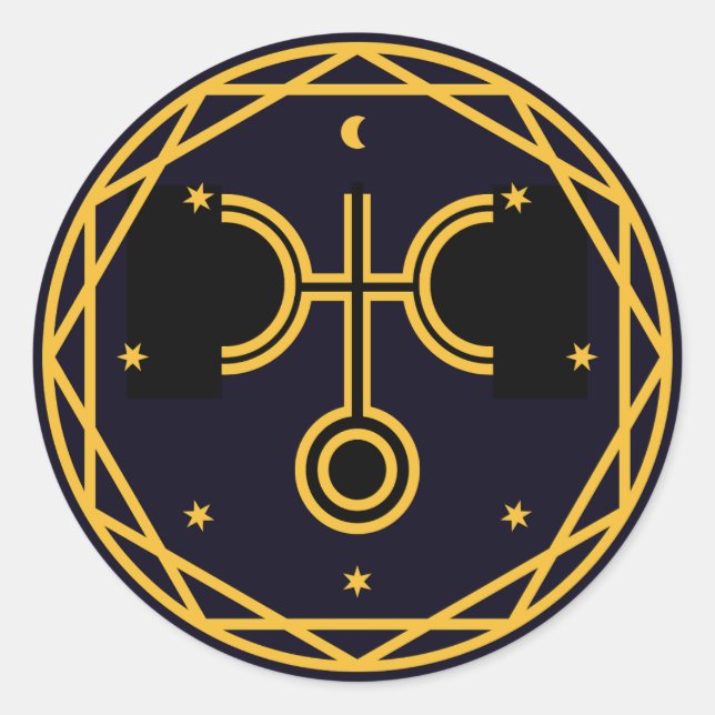 Uranus Occultic Celestial Party Runder Aufkleber (Vorderseite)