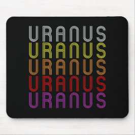 Uranus Planet Retro Vintag Astronomie T - Shirt Mousepad
