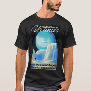 Uranus Retro Weltraum Kunst T-Shirt