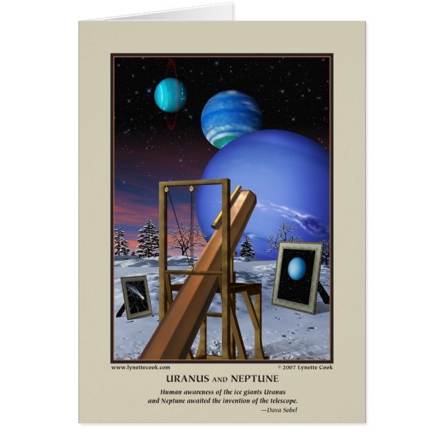 Uranus und Neptun-Karte (Vorne)
