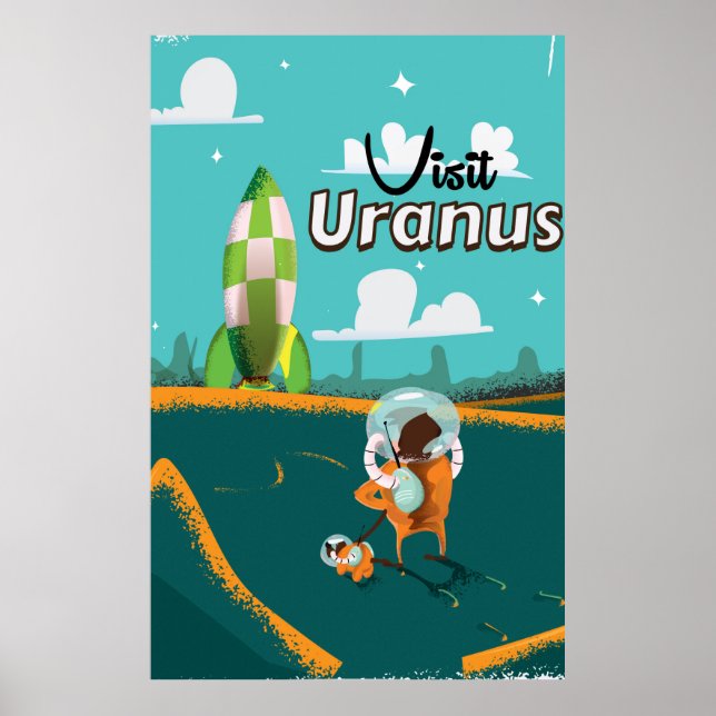 Uranus Vintag Cartoon Travel Poster (Vorne)