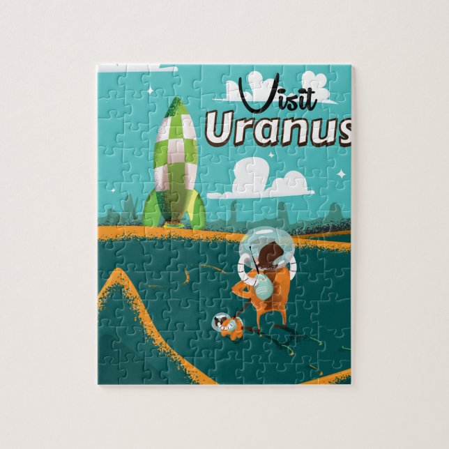 Uranus Vintag Cartoon Travel Poster (Vertikal)