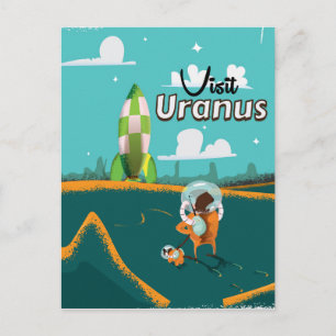 Uranus Vintage-Carten-Reiseposter Postkarte